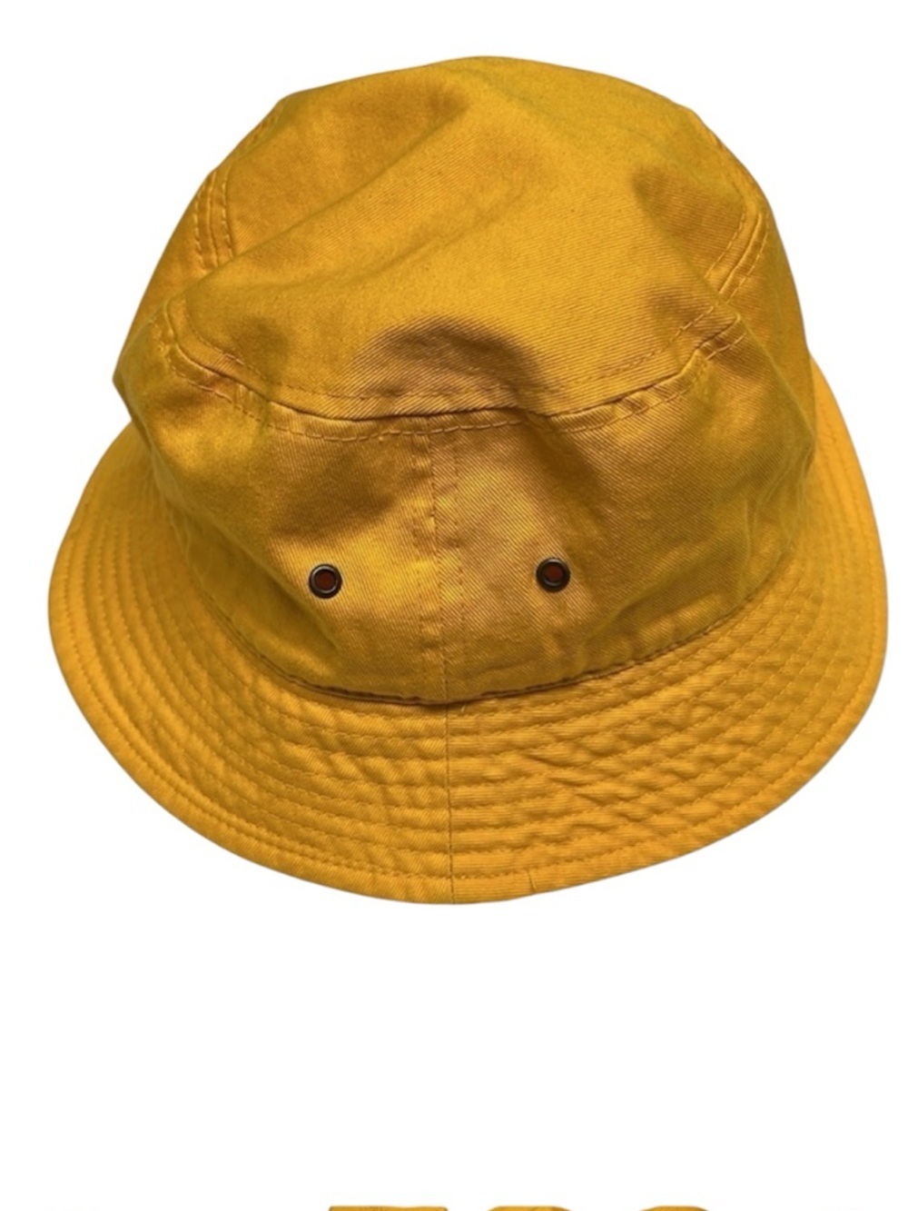 Newhatten Yellow Bucket Hat 100 % Cotton Unisex Summer Beach Hat Size S